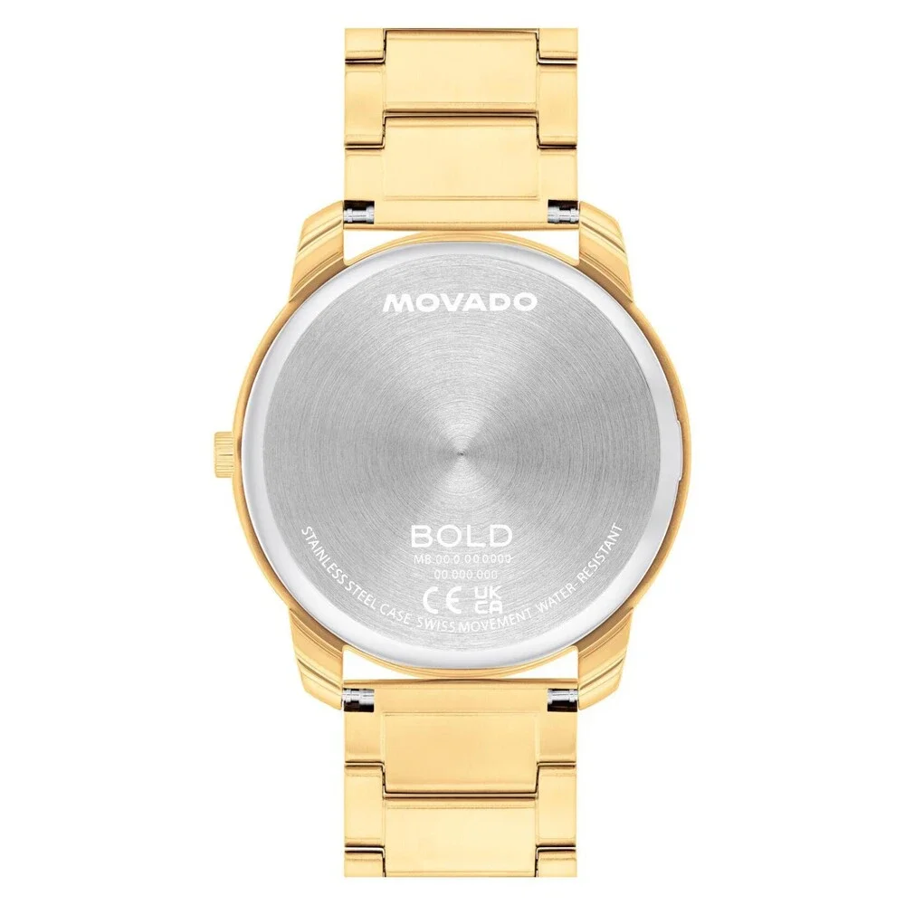 MOVADO BOLD TREND ELEMENT 3601013-R GOLD ION DIAL AND BRACELET 40mm MENS WATCH